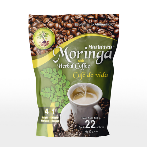 CAFE MORINGA MEZCLA HERBAL BOLSA C/22 SOBRES