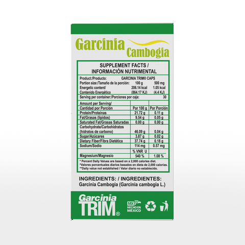 GARCINIA CAMBOGIA 30 CAPSULAS H. M.