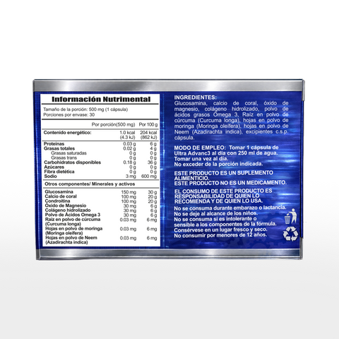 ULTRA ADVANC3 C/30 CAPS 500 MG